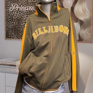 Billabong Vintage Y2K Green/Yellow Zip Up